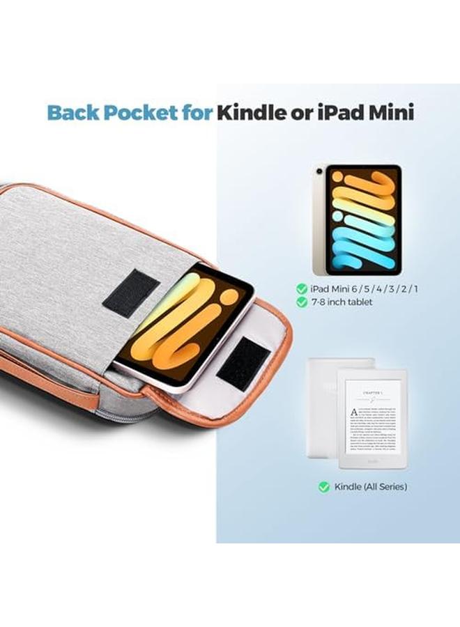 Procases Electronics Organizer Travel Case Tech Bag Accessories Pouch For Cords Charger Cables Power Bank Adapters Wire Grey - Image 4