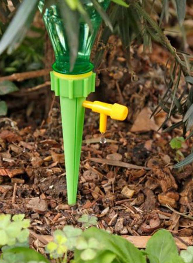 NIBEMINENT Automatic Waterer Potted Plant Dripper Green/Yellow  - Image 2