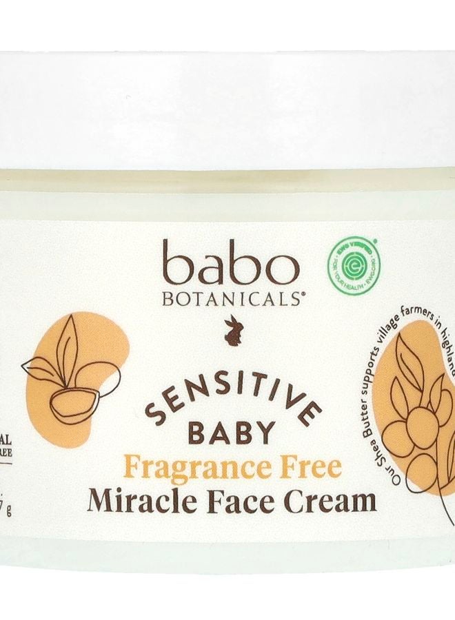 Babo Botanicals كريم وجه معجزة للأطفال الحساسة خالي من العطور 2 أونصة (57 جرام)