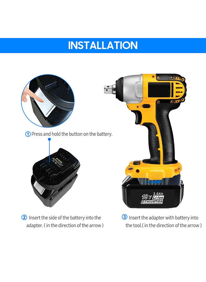 Generic - Battery Converter Adapter Replacement for Converting Makita 18V-20V Lithium Battery to Dewalt 20V Power Tools - Image 1