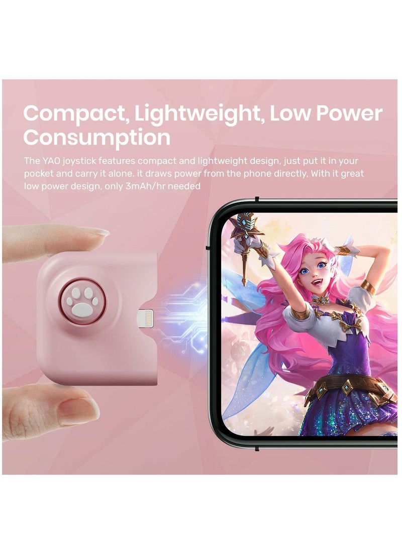 واي آند دي For Yao L1 PRO Mobile Game Controller Joystick for iPhone (iOS 13.4 or Later, iOS Games), Gaming Gamepad Compatible with PUBGG Mobile, Call of Duty Mobile(CODM), Genshin Impact (Pink) - Image 4