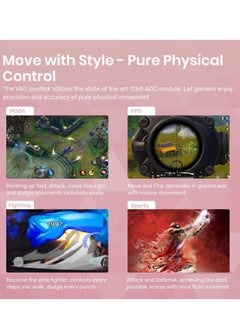 Y&D For Yao L1 PRO Mobile Game Controller Joystick for iPhone (iOS 13.4 or Later, iOS Games), Gaming Gamepad Compatible with PUBGG Mobile, Call of Duty Mobile(CODM), Genshin Impact (Pink)  - Image 2