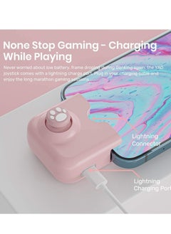Y&D For Yao L1 PRO Mobile Game Controller Joystick for iPhone (iOS 13.4 or Later, iOS Games), Gaming Gamepad Compatible with PUBGG Mobile, Call of Duty Mobile(CODM), Genshin Impact (Pink)  - Image 4