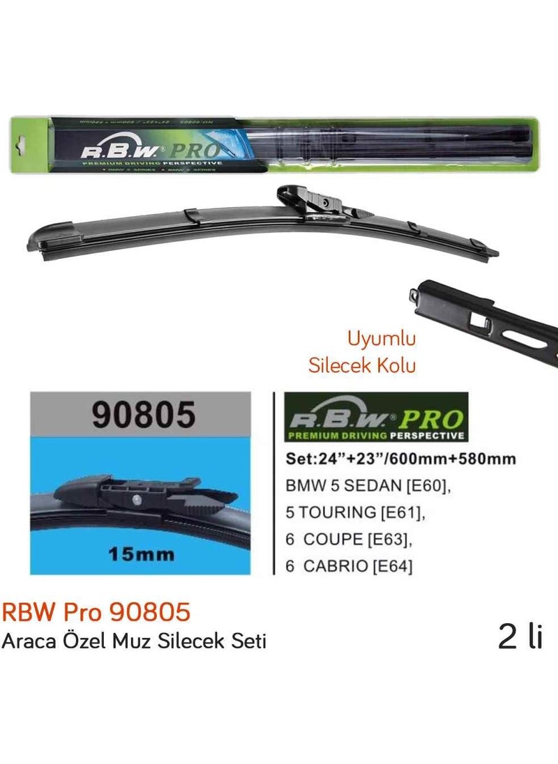 RBW 90805 Bmw 6 Series Coupe (E63) 2004-2010 Front Wiper Set  - Image 3