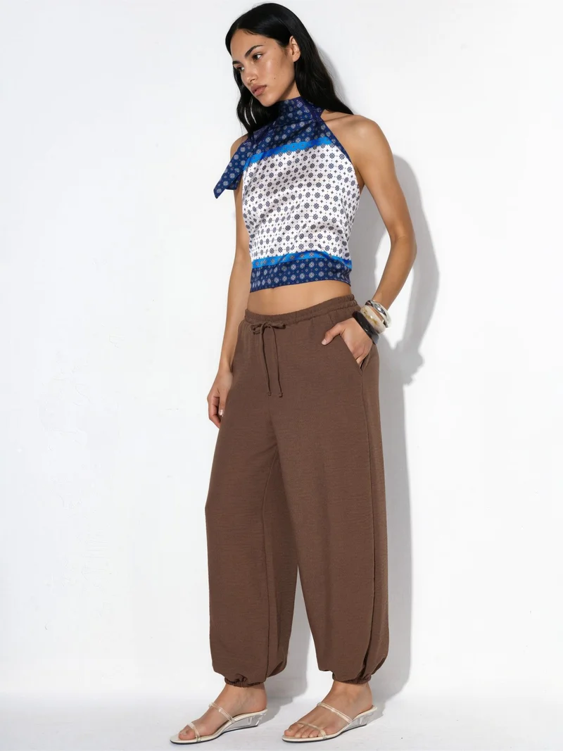 بوسيم BUSEM Women's Textured Polyester Jogger Pants