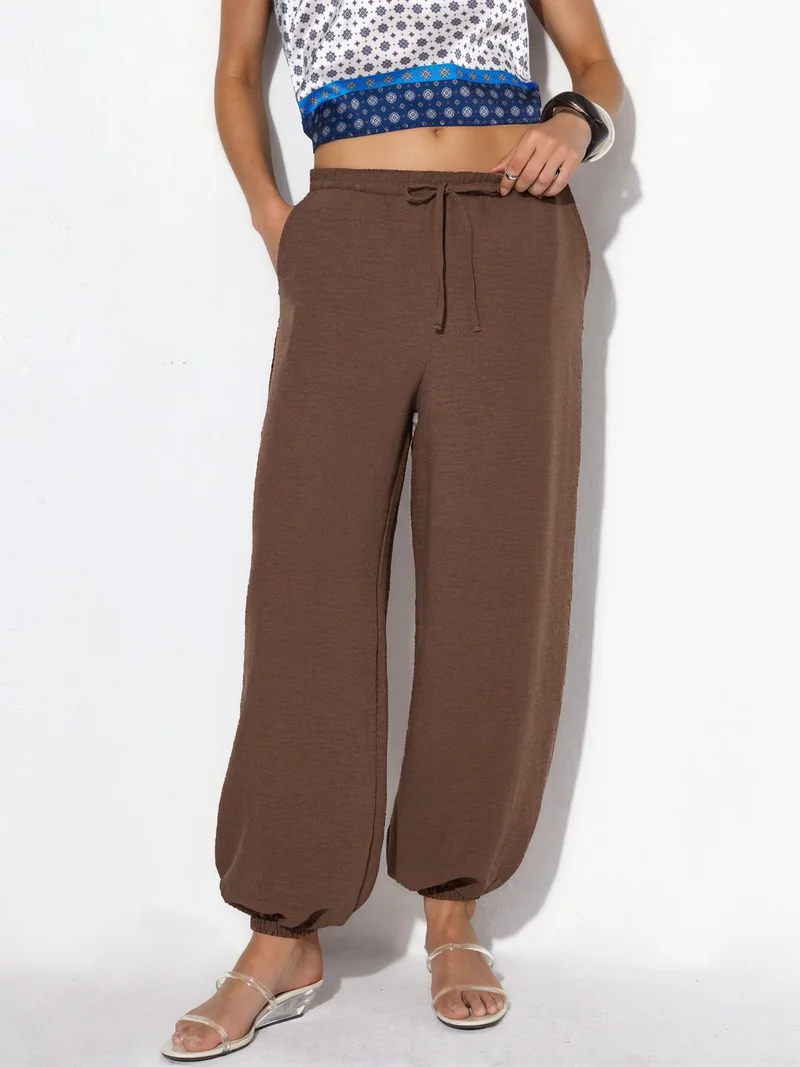 بوسيم BUSEM Women's Textured Polyester Jogger Pants