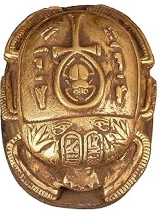 Unique Ancient Egyptian Sacred Scarab Amulet Beetle heavy stone gold leaf hand painted made in Egypt - pzsku/Z852F12D646CBB958BB8AZ/45/1744884321/c377e1b6-0dda-4ebb-b045-5f401516a6c3