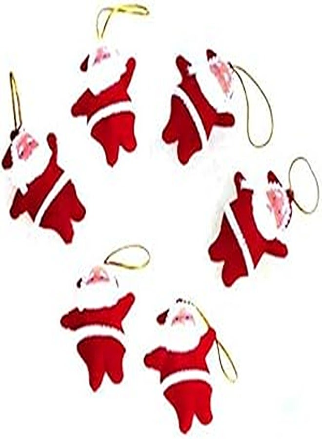 6 pcs Mini Santa dolls Christmas ornaments Christmas decorations Christmas tree decorations, holiday party decorations
