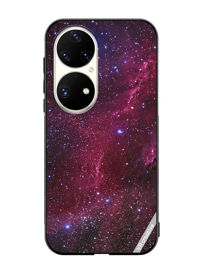 VR CREATIVE Protective Case Cover For Huawei P50 Pro Galaxy Stars Space Design Multicolour - Image 1