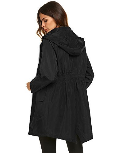 LOMON Womens Lightweight Hooded Raincoat Waterproof Packable Active Outdoor Rain Jacket - Image 5