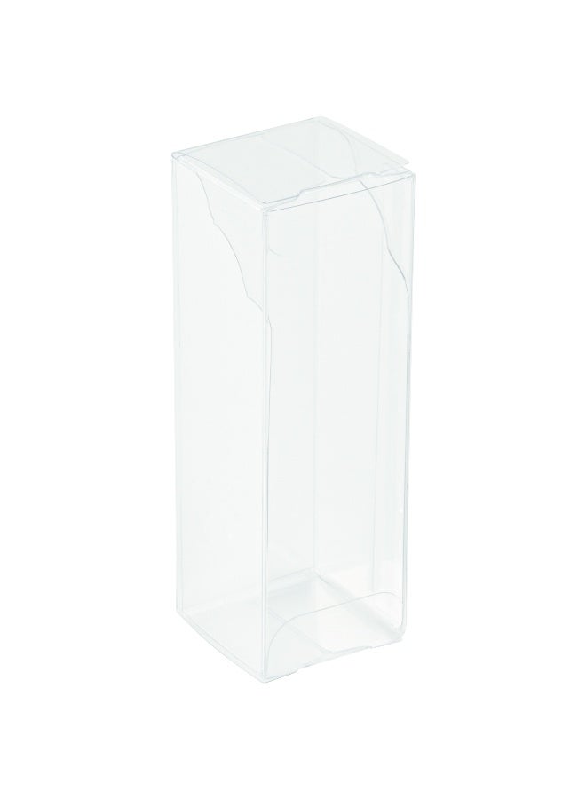 Restaurantware Candy Box, PET Transparent Boxes, Clear Gift Boxes for Wedding, Party and Baby Shower Favors - Tuck Top with Sleeve - 1.4"L x 1.4"W x 4.3"H - 100ct - Image 1