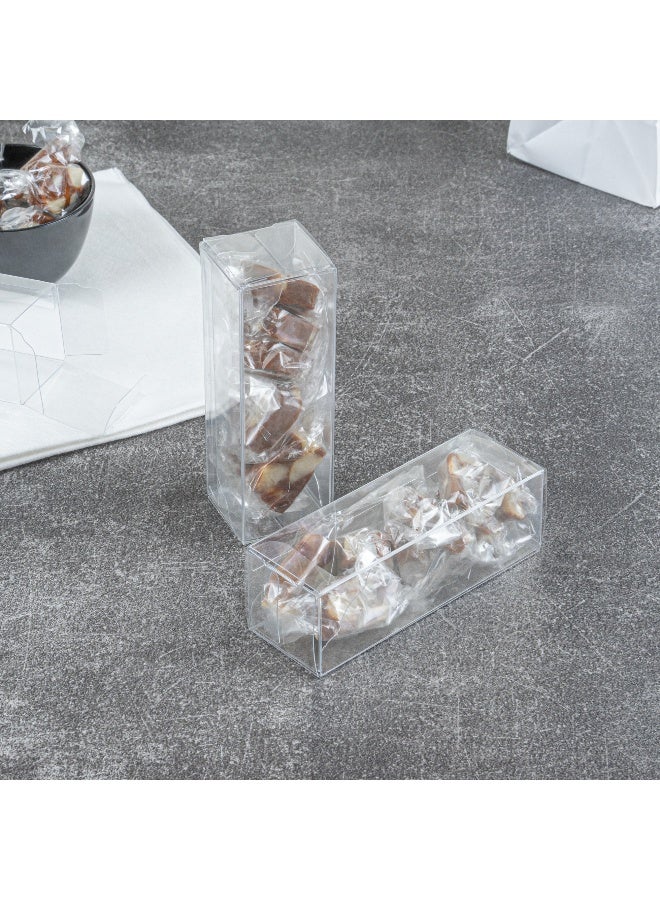 Restaurantware Candy Box, PET Transparent Boxes, Clear Gift Boxes for Wedding, Party and Baby Shower Favors - Tuck Top with Sleeve - 1.4"L x 1.4"W x 4.3"H - 100ct - Image 3