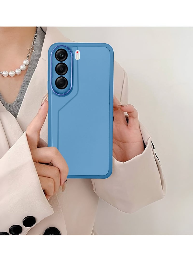 Wtech Tecno Camon 40 Pro 5G 2025 Soft Transparent TPU Camera Lens Protection Silicone Ultra Thin Phone Stylish Electroplated Camera Border Back Case Cover - Blue - Image 4