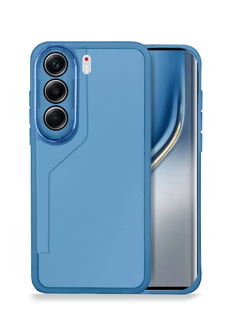 Wtech Tecno Camon 40 Pro 5G 2025 Soft Transparent TPU Camera Lens Protection Silicone Ultra Thin Phone Stylish Electroplated Camera Border Back Case Cover - Blue - Image 1