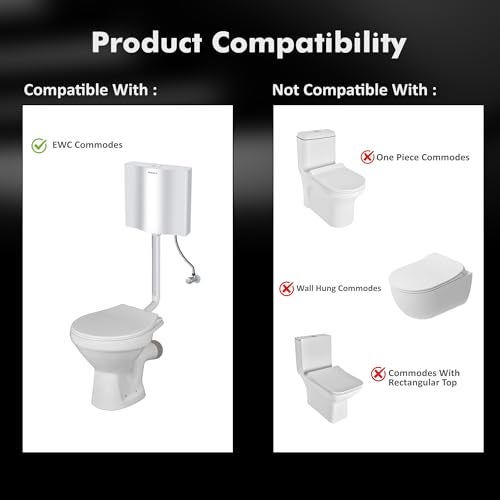 WASSMIST Toilet Seat Cover Set - Durable Toilet Seat Cover | Fits Most Standard EWC Commodes | Premium Finish - Image 5