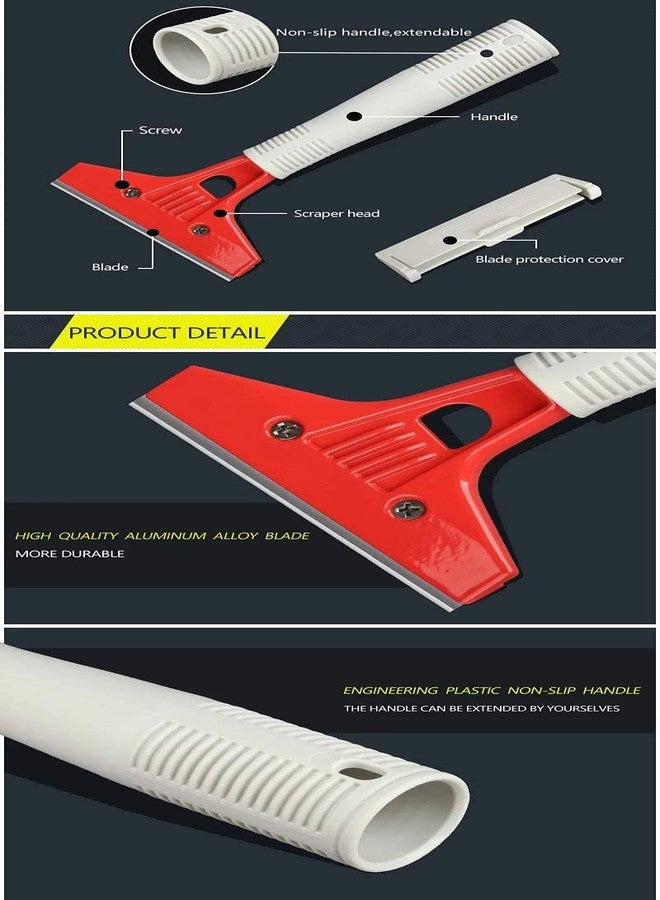 TARGET HYGIENE Heavy Duty Floor Black Scraper and Wall Scraper with ABS-Plastic Handle (RED-Gray) - Image 4