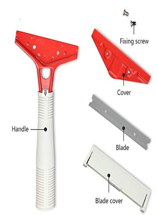 TARGET HYGIENE Heavy Duty Floor Black Scraper and Wall Scraper with ABS-Plastic Handle (RED-Gray) - Image 2