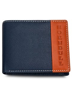 HORNBULL HORNBULL Taylor Blue Leather Wallet for Men | Wallets Men with RFID Blocking | Mens Wallet Leather  - Image 1
