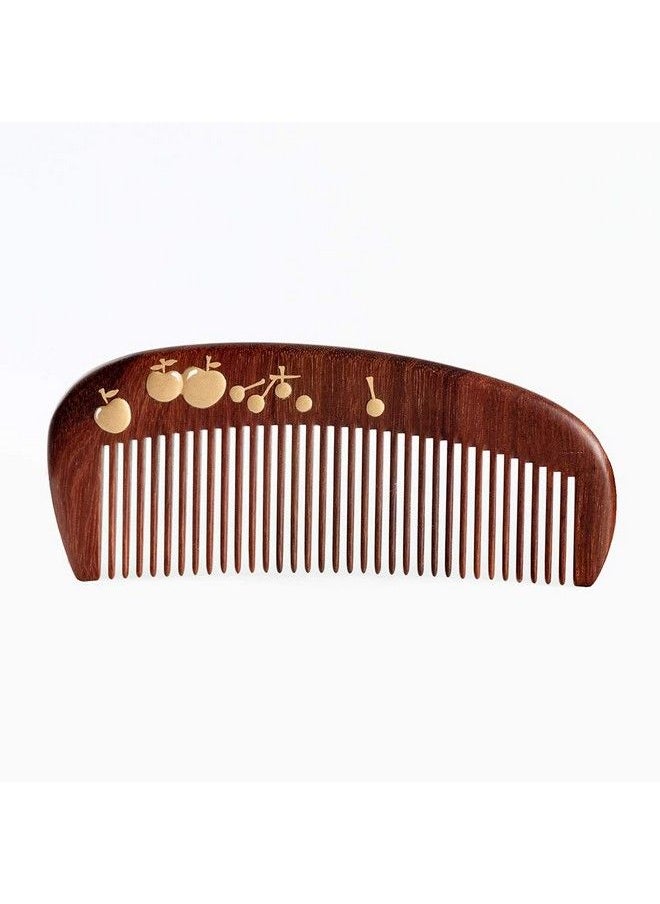 TAN MUJIANG Wooden Hair Comb Antistatic Handmade Apple Lacquer 211  - Image 2