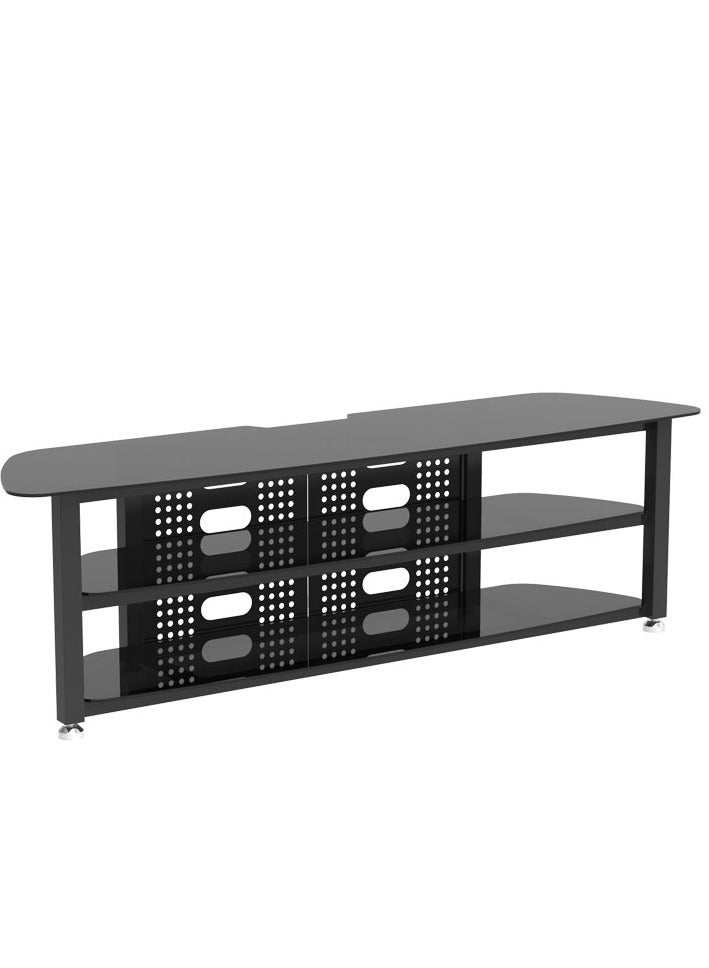 Hamood GLASS TV TABLE 2M LENGTH HEAVY DUTY SUITABLE SIZE FOR 37'' TO 90'' TVs LOADING CAPACITY 70KG - Image 1
