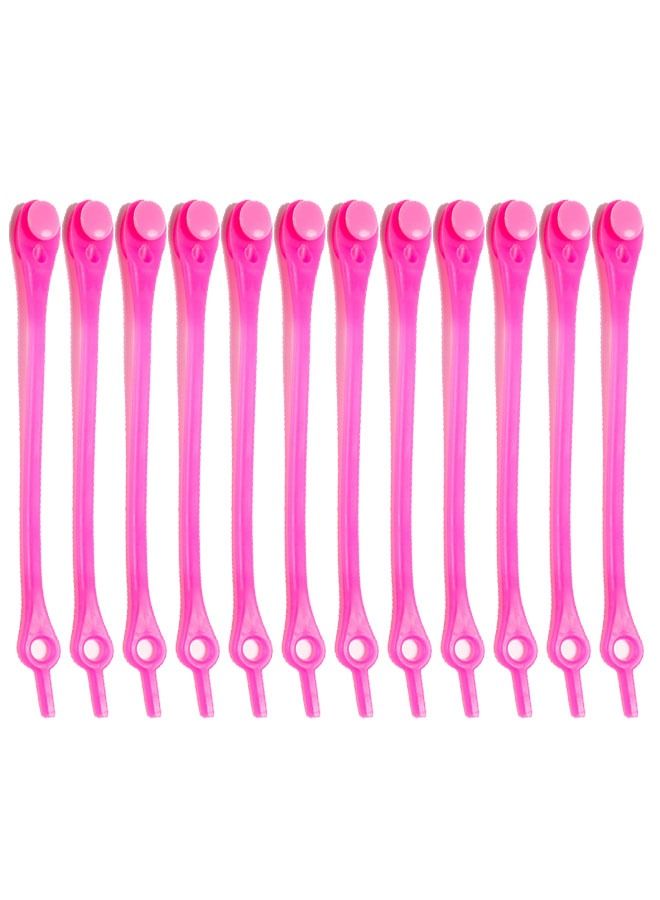 ZCM-HAPPY 12-Piece Elastic Silicone Waterproof No Tie Shoelaces Set  - Image 1