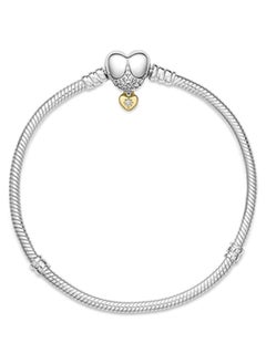 Pandora Violet PandoraMoments Disney Heart-Shaped Snake Bone Chain Bracelet  - Image 5