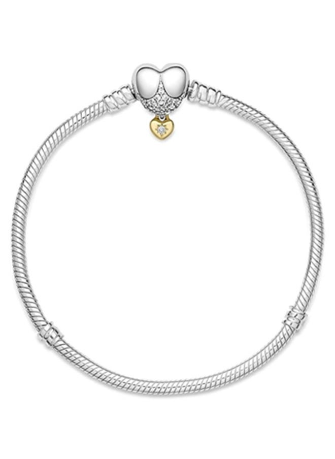 Pandora Violet - PandoraMoments Disney Heart-Shaped Snake Bone Chain Bracelet - Image 1