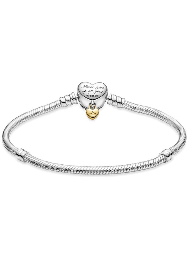 Pandora Violet - PandoraMoments Disney Heart-Shaped Snake Bone Chain Bracelet - Image 1