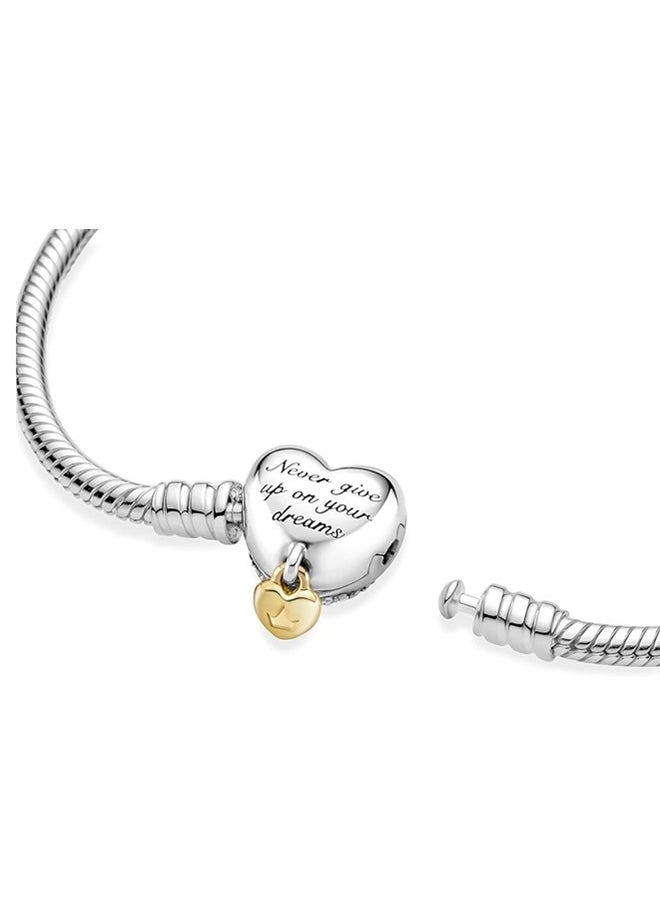 Pandora Violet - PandoraMoments Disney Heart-Shaped Snake Bone Chain Bracelet - Image 1