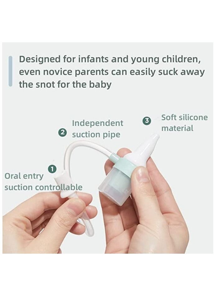 Be a better mom Nasal Aspirator Baby Safe Baby Nose Cleaner Easy Operated Nose Relieve Blocked Nose For Babies Infants Toddlers Bpa Free No Noise Easier for Baby Accept 0 Month +  - Image 3