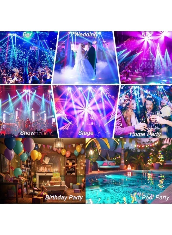 WALALLA Disco Light with Remote, RGB Party Lights Laser Stage Light DJ Disco Ball Lights with 64 Projector Effect and Sound Activated, LED Stage Strobe Lights Holiday Gift for Birthday Party - Image 5