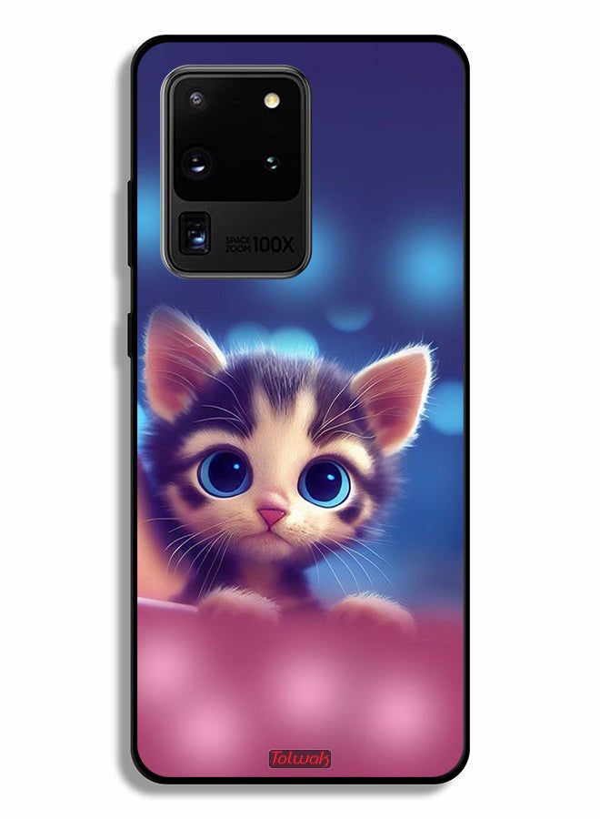 Tolwak Samsung Galaxy S20 Ultra 5G Protective Case Cover Little Cat - Image 2