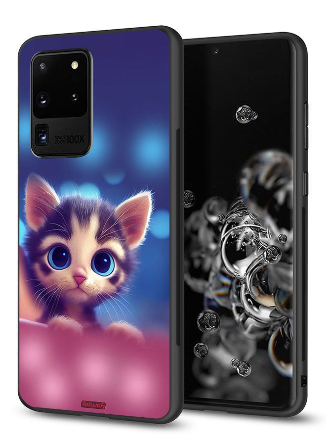 Tolwak Samsung Galaxy S20 Ultra 5G Protective Case Cover Little Cat - Image 1