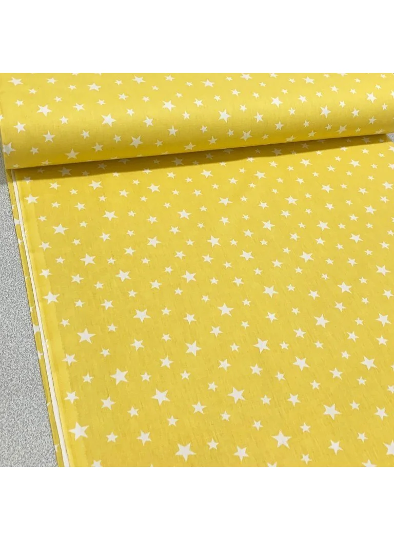 Bebek Özel Baby Special 100% Cotton Baby and Kids Elastic Bed Sheet with Yellow Stars 50X90