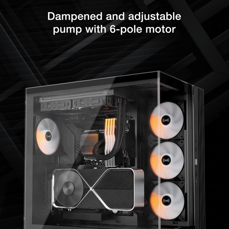 be quiet! Silent Loop 3 240mm CPU AIO Liquid Cooler | 2 Silent Wings 4 120mm PWM High-Speed Fans | Quiet Performance | 6-Pole Motor | Discreet ARGB Lighting | Refillable | Black | BW024 - Image 4