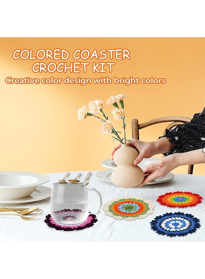 AL RAID Crochet Kit for Beginners - Crochet Starter Kits with Step-by-Step Video Tutorials, Beginner Crochet Kit for Adults Kids Crochet Lovers (Coaster) - Image 4
