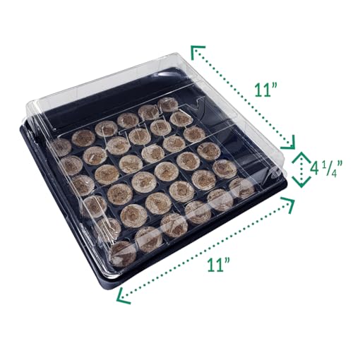 Jiffy Seed Starting Tray Kit - 36 Cell Germination Tray, Portable - 2 Pack, 72 Pellets - Plastic - Image 4