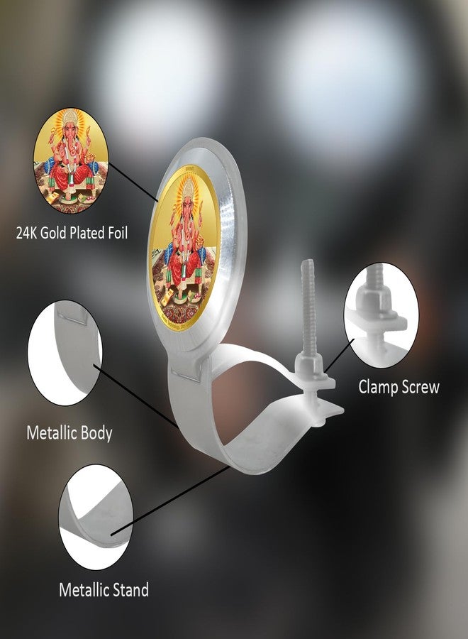 DIVINITI 24K Gold Plated Foil Premium Bike Frame with Lord Ganesha |Waterproof Adjustable and Stable 360 Rotation Bike Bicycle Accessories|Air Resistant Theft Resistant Bike Frames- 35 MM - Image 4