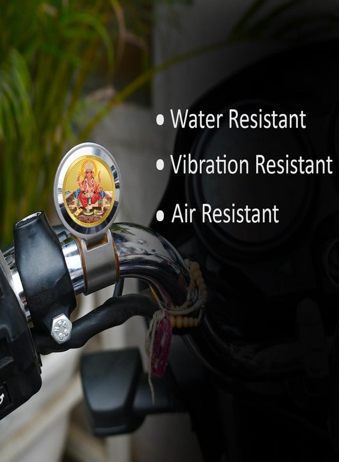 DIVINITI 24K Gold Plated Foil Premium Bike Frame with Lord Ganesha |Waterproof Adjustable and Stable 360 Rotation Bike Bicycle Accessories|Air Resistant Theft Resistant Bike Frames- 35 MM - Image 5