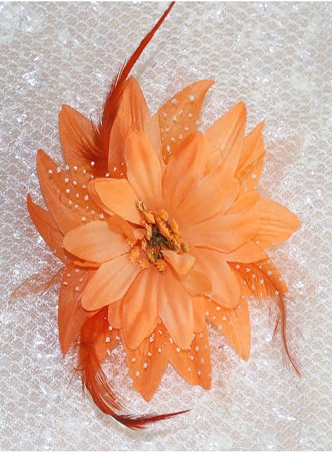 Backgarden 12pcs Multicolor Women Flower Feather Hair Clips for Prom Dance Performance Wedding Tea Party Accessory - Image 5