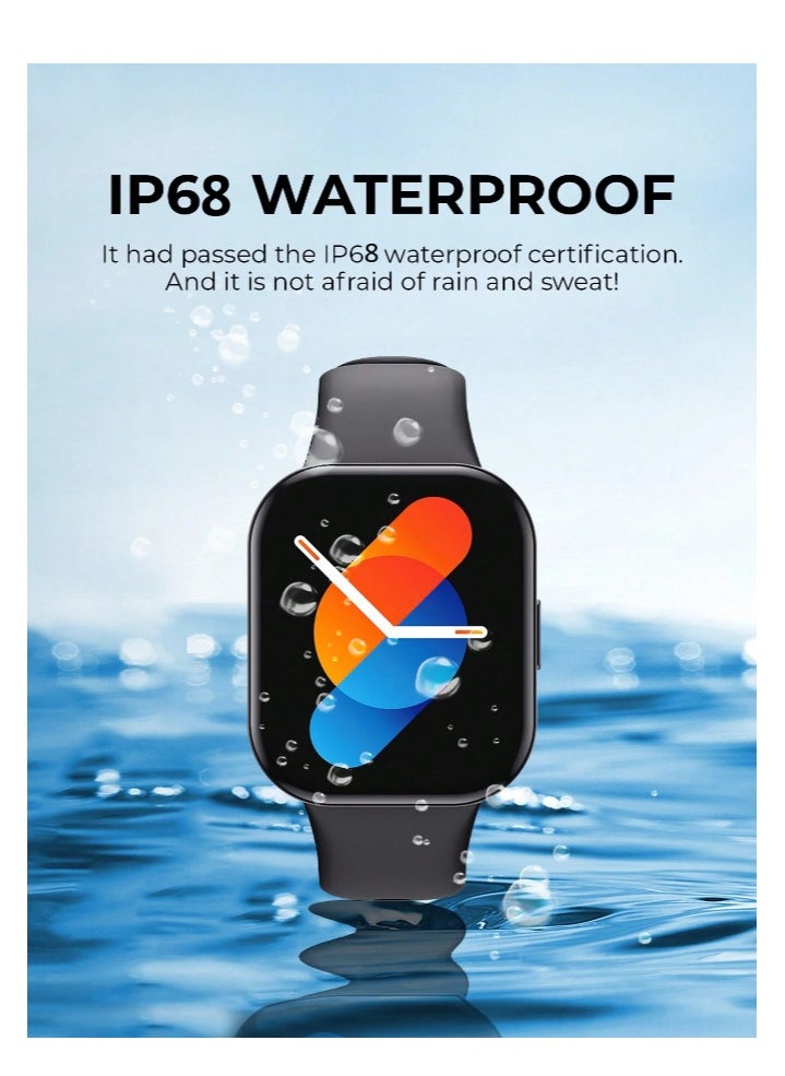havit Smart Watch for Men & Smart Watch for Women – 2.06" Full Touch Fitness Smartwatch with Bluetooth Calling, IP68 Waterproof, Heart Rate, SpO2, Blood Pressure & Sleep Monitor, Zinc Alloy Body, Custom Watch Faces, Message & Call Notifications, Compatible with Android & iPhone, Business & Sports Use (Pink)  - Image 5