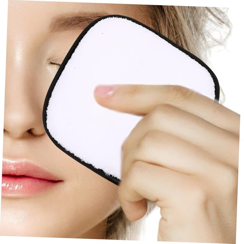 4pcs Facial Makeup Removal Sponges Square Short Hair Cleaning Sponges Ultra-Fine Fiber Soft and Absorbent for Daily Cleansing and Makeup Removal - Image 3