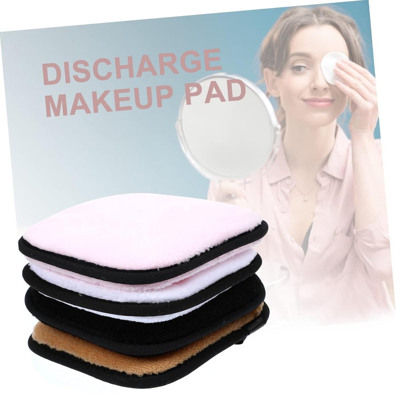 4pcs Facial Makeup Removal Sponges Square Short Hair Cleaning Sponges Ultra-Fine Fiber Soft and Absorbent for Daily Cleansing and Makeup Removal - Image 4