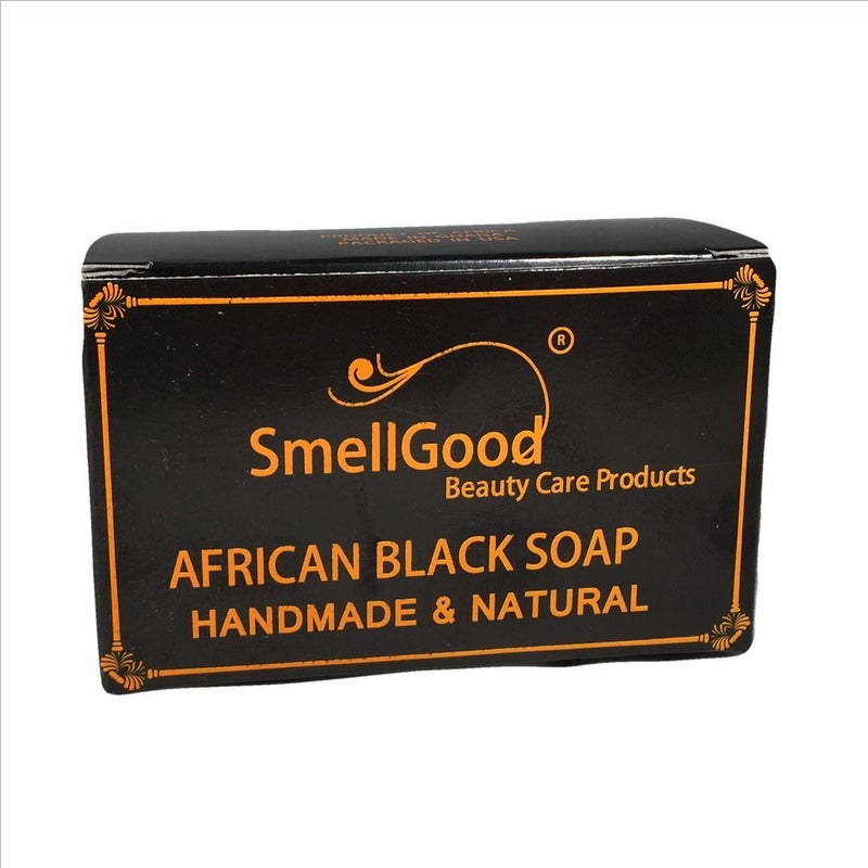 smellgood Black Soap Brick Imported From Ghana 1lb - Image 1
