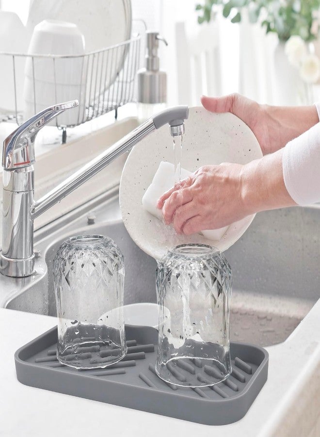 AMIQUS Silicone Kitchen Sink Organiser & Soap Holder - Multi-Purpose Sink Organizer for Kitchen Basin | Kitchen Soap Stand for Sink, Sponge Tray & Dish Soap Rack Tools | Organiser for Kitchen Counter - Image 3