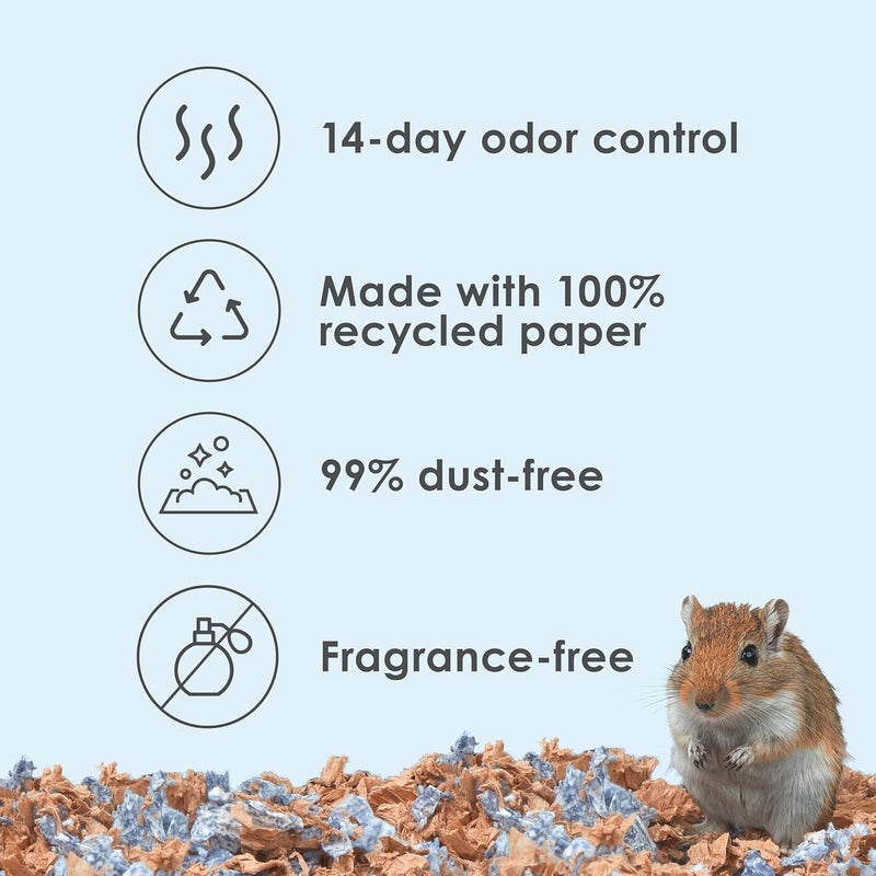 Kaytee Clean & Cozy Natural Paper with Extreme Odor Control Bedding, Made with 100% Recycled Paper - Image 2