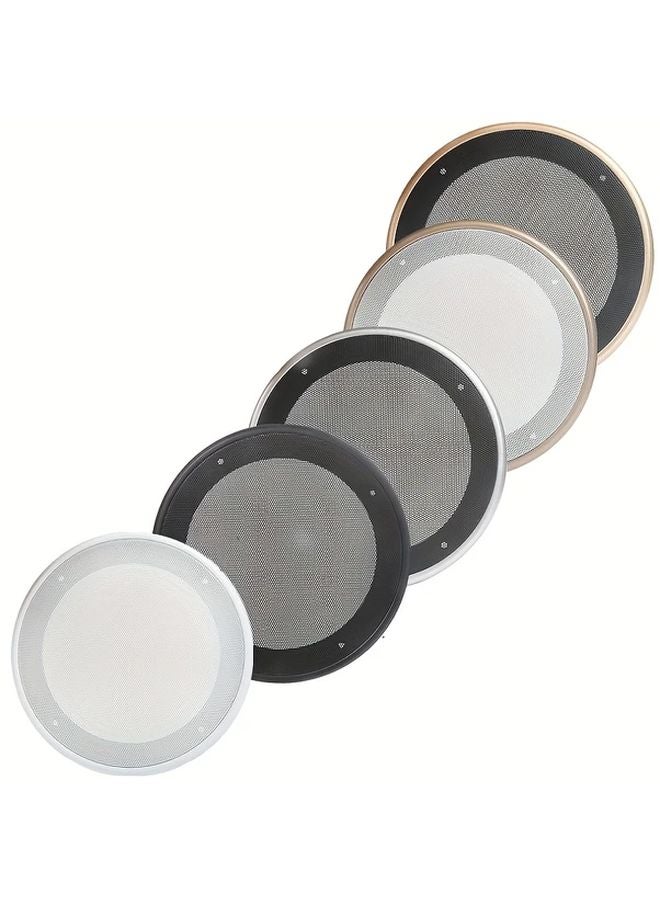 8 Inch Black Car Speaker Grille Protector Metal Mesh Plastic Frame Cover - Image 3