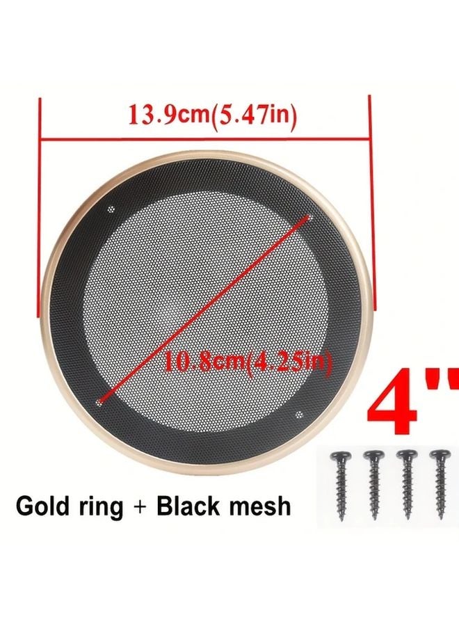 8 Inch Black Car Speaker Grille Protector Metal Mesh Plastic Frame Cover - Image 2
