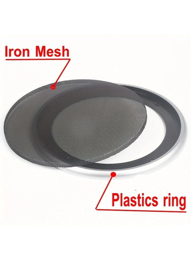 8 Inch Black Car Speaker Grille Protector Metal Mesh Plastic Frame Cover - Image 5