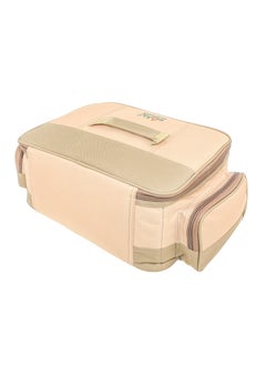 ALGHAFA Camping Tool Bag, Camping and Travel Cookware Organizer, Travel Bag with Mesh Pockets, Portable Bag for Cooking, Grilling and Kitchen Tools, 17*25*35cm, Oxford Canvas, PVC Lining, Khaki Color  - Image 5